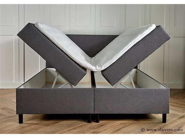 Opbergboxspring serie bologna, afmeting 140 x 200, antraciet - afbeelding 8 van  8