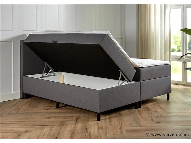 Opbergboxspring serie bologna, afmeting 160 x 200, antraciet - afbeelding 2 van  8