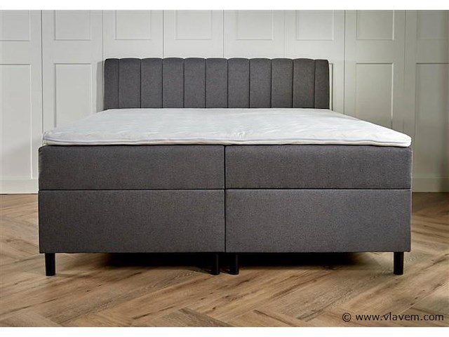 Opbergboxspring serie lausanne, afmeting 160 x 200, antraciet - afbeelding 2 van  9