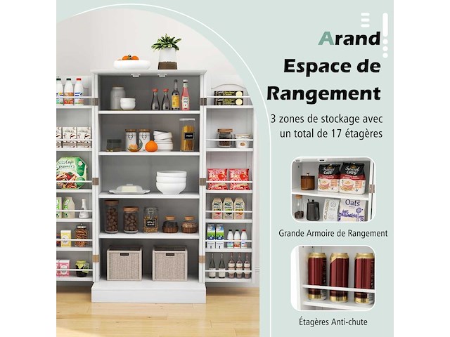 Opbergkast 120 cm keukenopslagkast - afbeelding 7 van  7