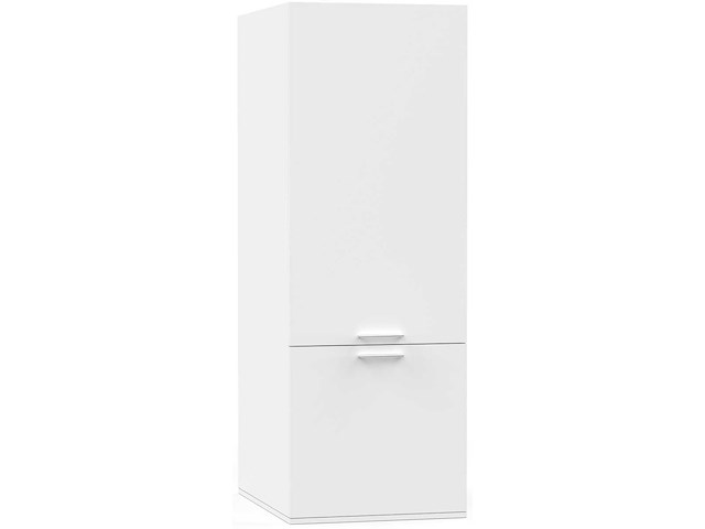 Opbergkast linea - 50x67x142cm - 2 deuren - wit - afbeelding 2 van  3