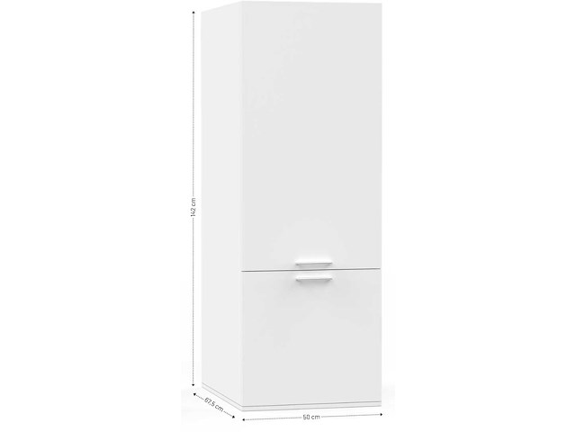 Opbergkast linea - 50x67x142cm - 2 deuren - wit - afbeelding 3 van  3