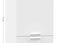 Opbergkast linea - 50x67x142cm - 2 deuren - wit - afbeelding 3 van  3