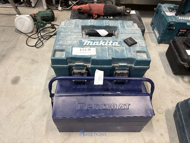 Opbergkoffer get. makita inhoudende grote partij spanriemen - afbeelding 1 van  5