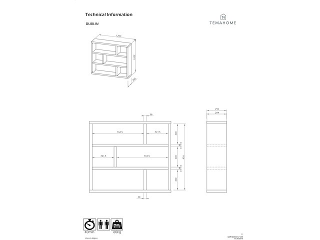 Opbergrek dali laag - beton - afbeelding 4 van  4