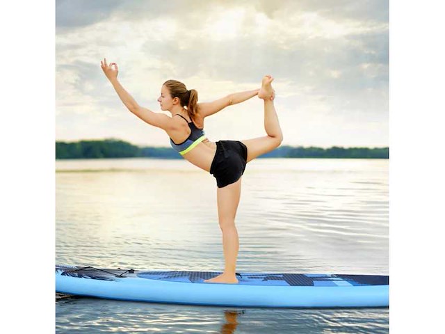 Opblaasbaar sup paddle board met tas en verstelbare peddel voor volwassenen - afbeelding 3 van  7