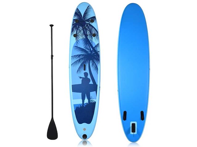 Opblaasbaar sup paddle board met tas en verstelbare peddel voor volwassenen - afbeelding 6 van  7
