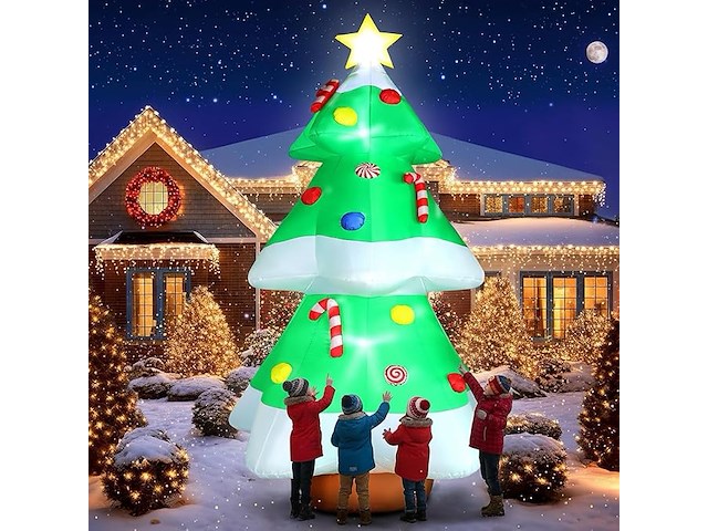 Opblaasbare kerstboom met ledverlichting (3m) - afbeelding 1 van  5