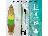 Opblaasbare paddle board extra long 335 cm met zit, convertible paddle - afbeelding 3 van  5