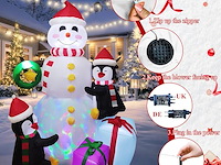 Opblaasbare sneeuwpop van 180 cm met pinguïns en cadeautjes - afbeelding 4 van  5