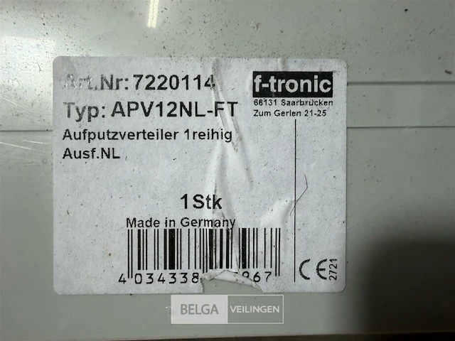Opbouw-verdeelkast (groepenkast) f-tronic (5x) - afbeelding 4 van  4