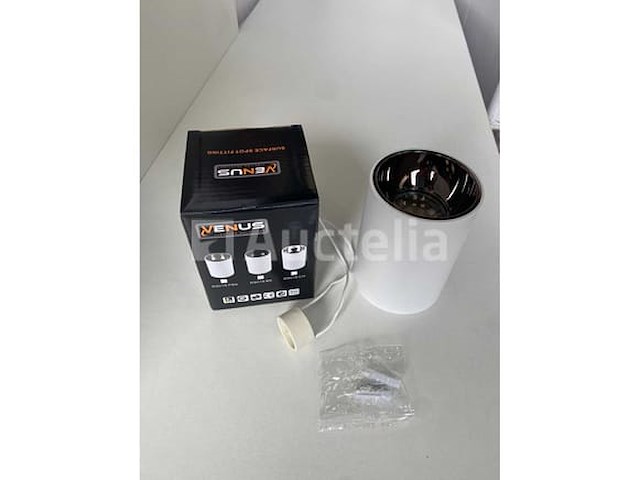 Opbouwarmatuur gu10 fitting- cilindrisch - wit / bruin (x10) - afbeelding 1 van  4