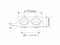 Opbouwarmatuur gu10 fitting- cilindrisch - wit / bruin (x20) - afbeelding 5 van  5