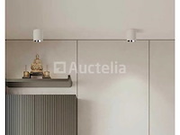 Opbouwarmatuur gu10 fitting- cilindrisch - wit / chroom (x10) - afbeelding 2 van  3