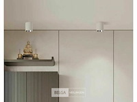 Opbouwarmatuur gu10 fitting- cilindrisch - wit / chroom (x10) - afbeelding 2 van  4