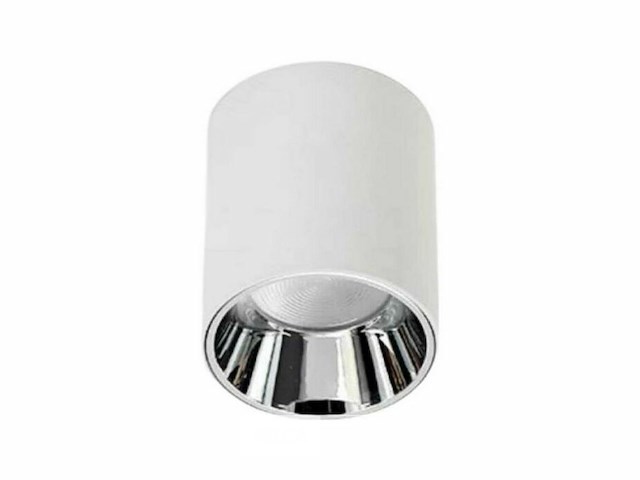 Opbouwarmatuur gu10 fitting- cilindrisch - wit / chroom (x10) - afbeelding 4 van  4