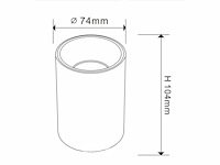 Opbouwarmatuur gu10 fitting– cilindrisch – wit / bruin (x10) - afbeelding 4 van  5