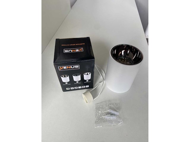 Opbouwarmatuur gu10 fitting– cilindrisch – wit / bruin (x20) - afbeelding 3 van  3