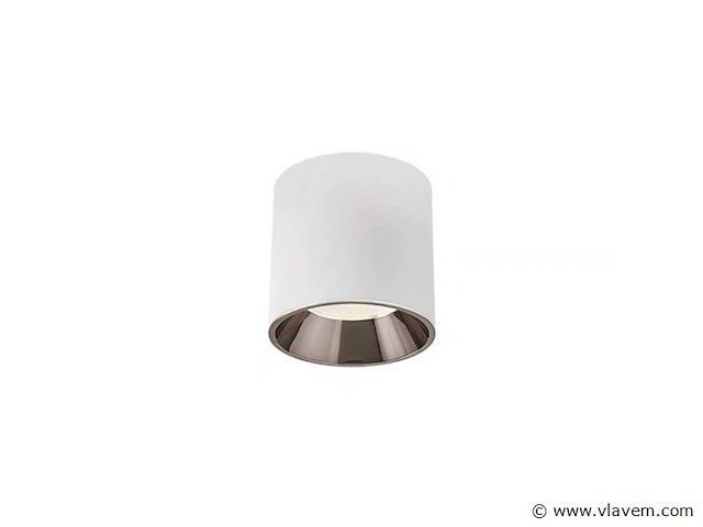 Opbouwarmatuur gu10 fitting– cilindrisch – wit / bruin (x20) - afbeelding 2 van  4