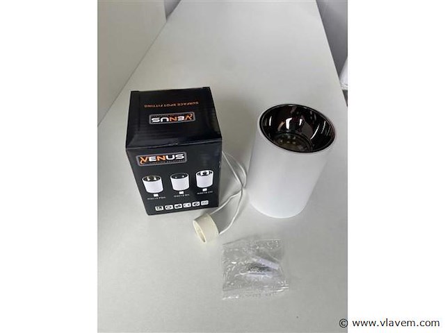 Opbouwarmatuur gu10 fitting– cilindrisch – wit / bruin (x20) - afbeelding 4 van  4