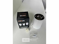 Opbouwarmatuur gu10 fitting– cilindrisch – wit / bruin (x20) - afbeelding 5 van  5