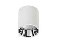 Opbouwarmatuur gu10 fitting– cilindrisch – wit / chroom (x10) - afbeelding 3 van  3