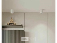 Opbouwarmatuur gu10 fitting– cilindrisch – wit / chroom (x10) - afbeelding 2 van  4