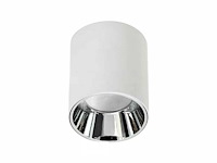 Opbouwarmatuur gu10 fitting– cilindrisch – wit / chroom (x10) - afbeelding 4 van  4
