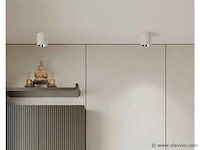 Opbouwarmatuur gu10 fitting. cilindrisch . wit / chroom (x20) - afbeelding 1 van  3