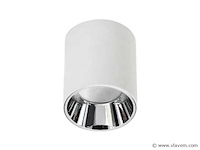 Opbouwarmatuur gu10 fitting– cilindrisch – wit / chroom (x20) - afbeelding 3 van  3