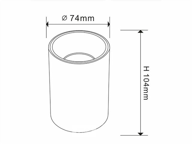 Opbouwarmatuur gu10 fitting– cilindrisch – wit / chroom (x20) - afbeelding 3 van  4