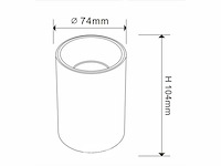 Opbouwarmatuur gu10 fitting– cilindrisch – wit / chroom (x20) - afbeelding 3 van  4