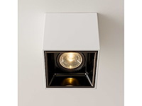 Opbouwarmatuurgu10 fitting – kubus / vierkant – wit / bruin (x10) - afbeelding 2 van  2