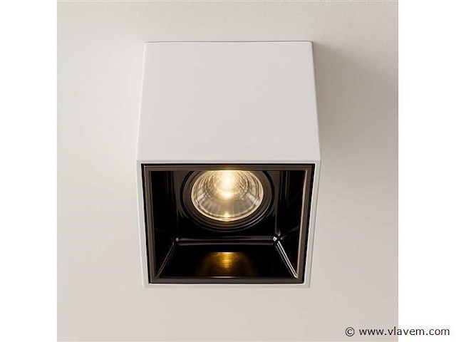 Opbouwarmatuurgu10 fitting . kubus / vierkant . wit / bruin (x10) - afbeelding 3 van  4