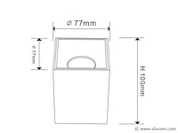 Opbouwarmatuurgu10 fitting . kubus / vierkant . wit / bruin (x10) - afbeelding 4 van  4