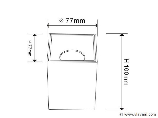 Opbouwarmatuurgu10 fitting – kubus / vierkant – wit / bruin (x20) - afbeelding 4 van  4