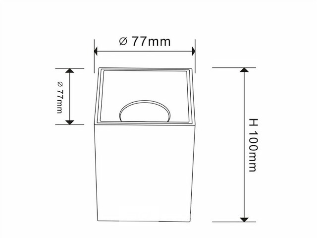 Opbouwarmatuurgu10 fitting – kubus / vierkant – wit / bruin (x20) - afbeelding 5 van  5