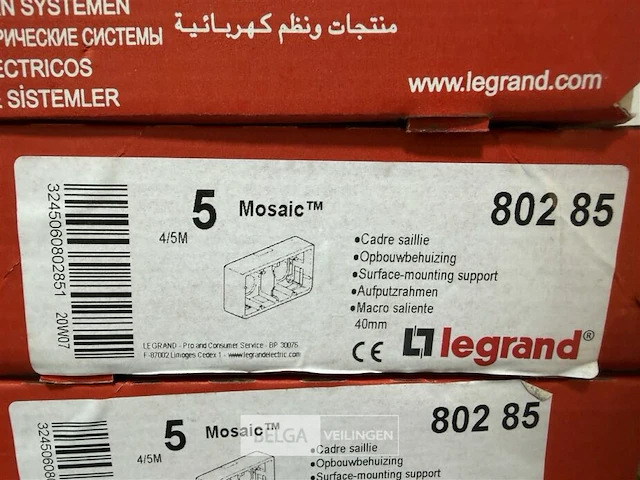 Opbouwbehuizing legrand mosaic (4 dozen) - afbeelding 2 van  2