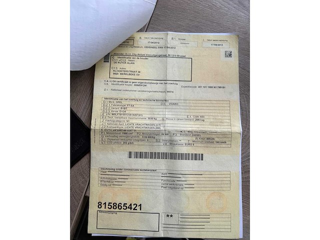 Opel - 2012 - vivaro - dubbel cabine - personenauto - afbeelding 25 van  25