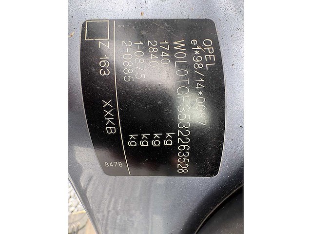 Opel - astra wagon - 1.6-16v njoy - car - 2003 - afbeelding 5 van  11