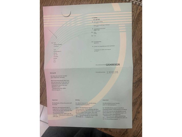 Opel - manta 1600 s - oldtimer - afbeelding 49 van  55