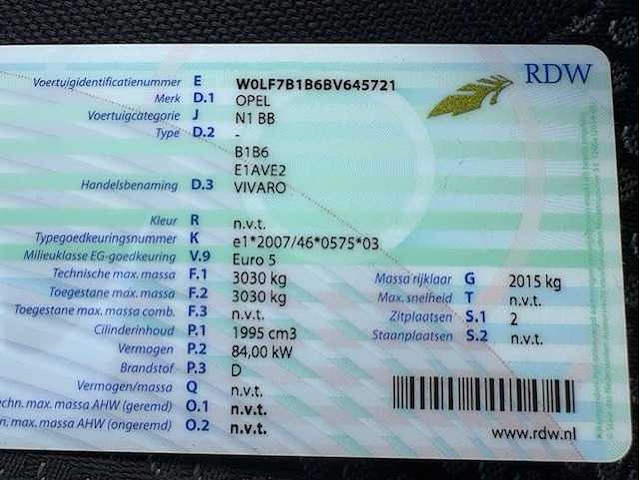 Opel - vivaro - 2.0 cdti l2h1 - car - 2011 - afbeelding 21 van  28
