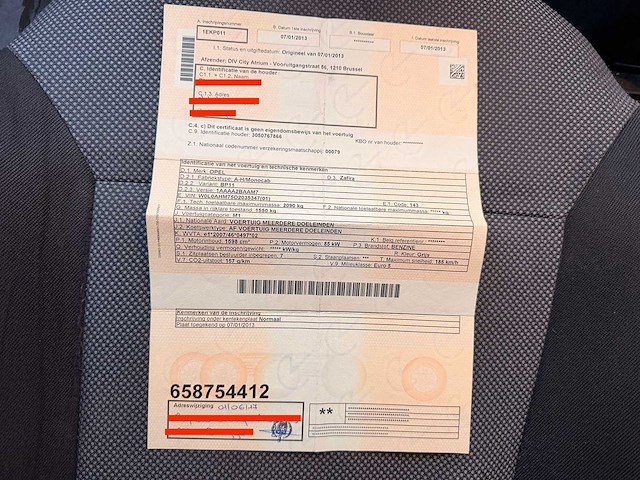 Opel - zafira - car - 2012 - afbeelding 15 van  17