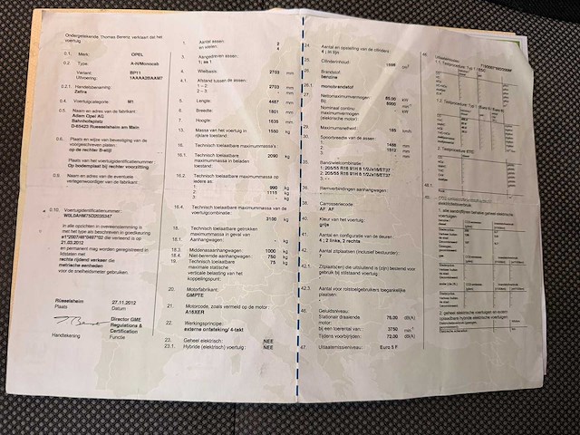 Opel - zafira - car - 2012 - afbeelding 16 van  17