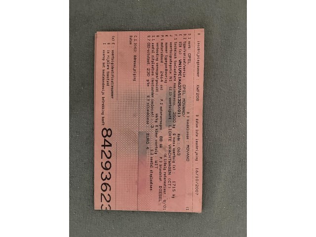 Opel movano (2007 / vn1 u9c 1k6 37 651 325) - afbeelding 39 van  44