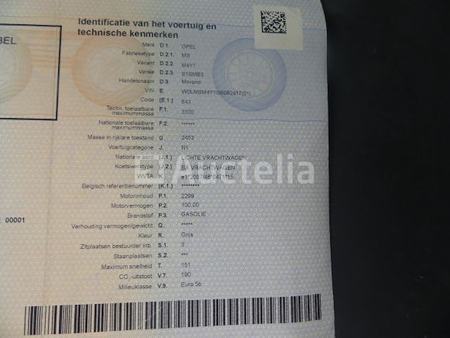 Opel movano kiepwagen (2015-31,838 km)(vin:wolmsm4y1gb092417) - afbeelding 27 van  33