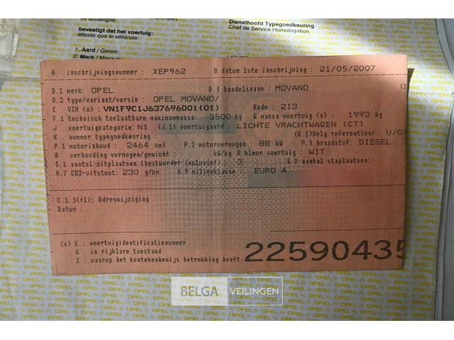 Opel movano lichte vrachtwagen - afbeelding 16 van  18