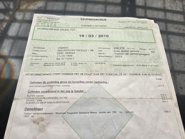 Opel omega, 1996 - afbeelding 12 van  12