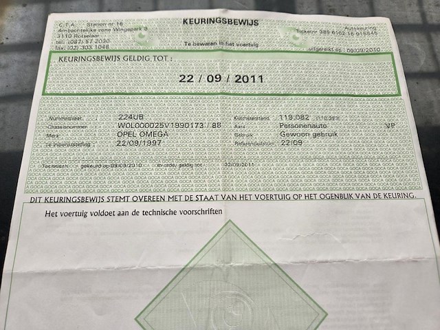 Opel omega, 1997 - afbeelding 12 van  12