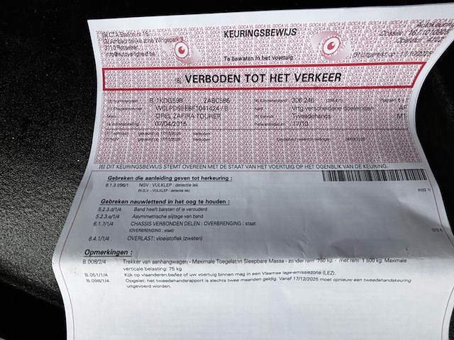 Opel zafira, 2015 - afbeelding 29 van  37